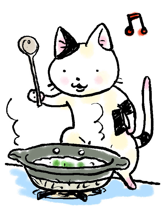no humans cat musical note fish cooking :3 eighth note  illustration images