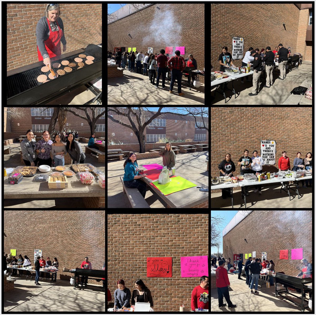 <a href="/HanksSoftball/">JM Hanks Softball</a> showing their appreciation with a cookout for <a href="/JMHanksHigh/">J.M. Hanks High School</a> Teachers and Staff!! Thank you to our booster parents for all your contributions and support!! #kingdomofchampions