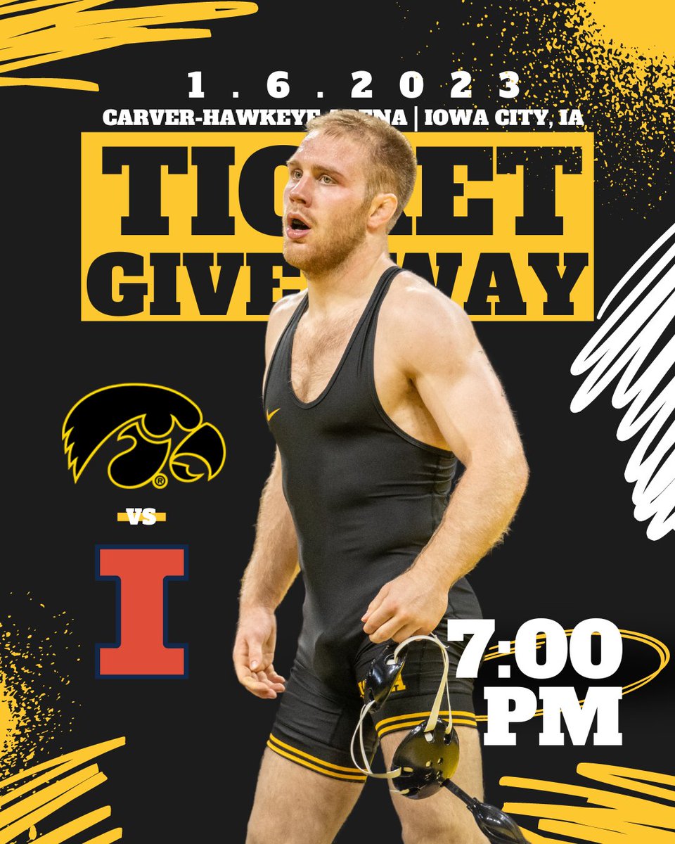 IAwrestle's tweet image. Four tickets up for grabs for Iowa vs Illinois tonight! Like + RT for a chance at free tickets.
Winner picked at 3PM.
Enter on Facebook, Twitter, Instagram!
#Hawkeyes