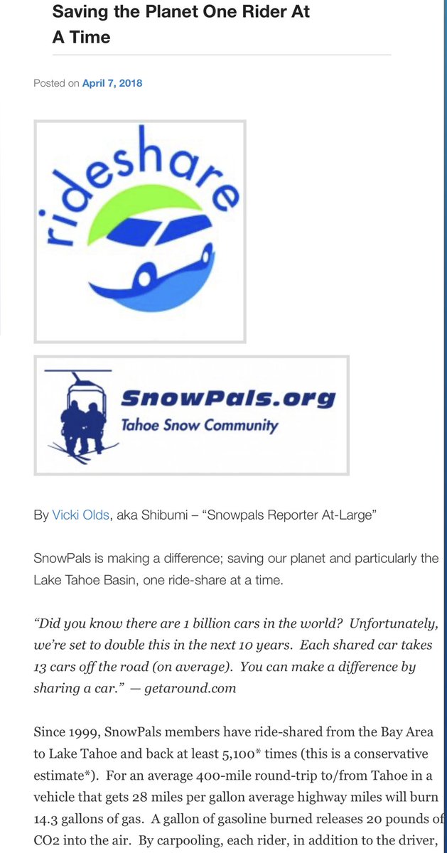 SnowPalsDotOrg's tweet photo. @MadisonMacayTV @KRNV Hello @MadisonMacayTV, Tim at #SnowPalsDotOrg here, story idea: “Saving the Planet One Rider At A Time” but first, act locally, carpooling to preserve Lake Tahoe for future generations🚙⛷️🏂❄️  https://t.co/RM2aXN5Nni #LakeTahoe #RenoTahoe ridesharing carpooling SF Bay Area CA NV https://t.co/2WUIws28AR