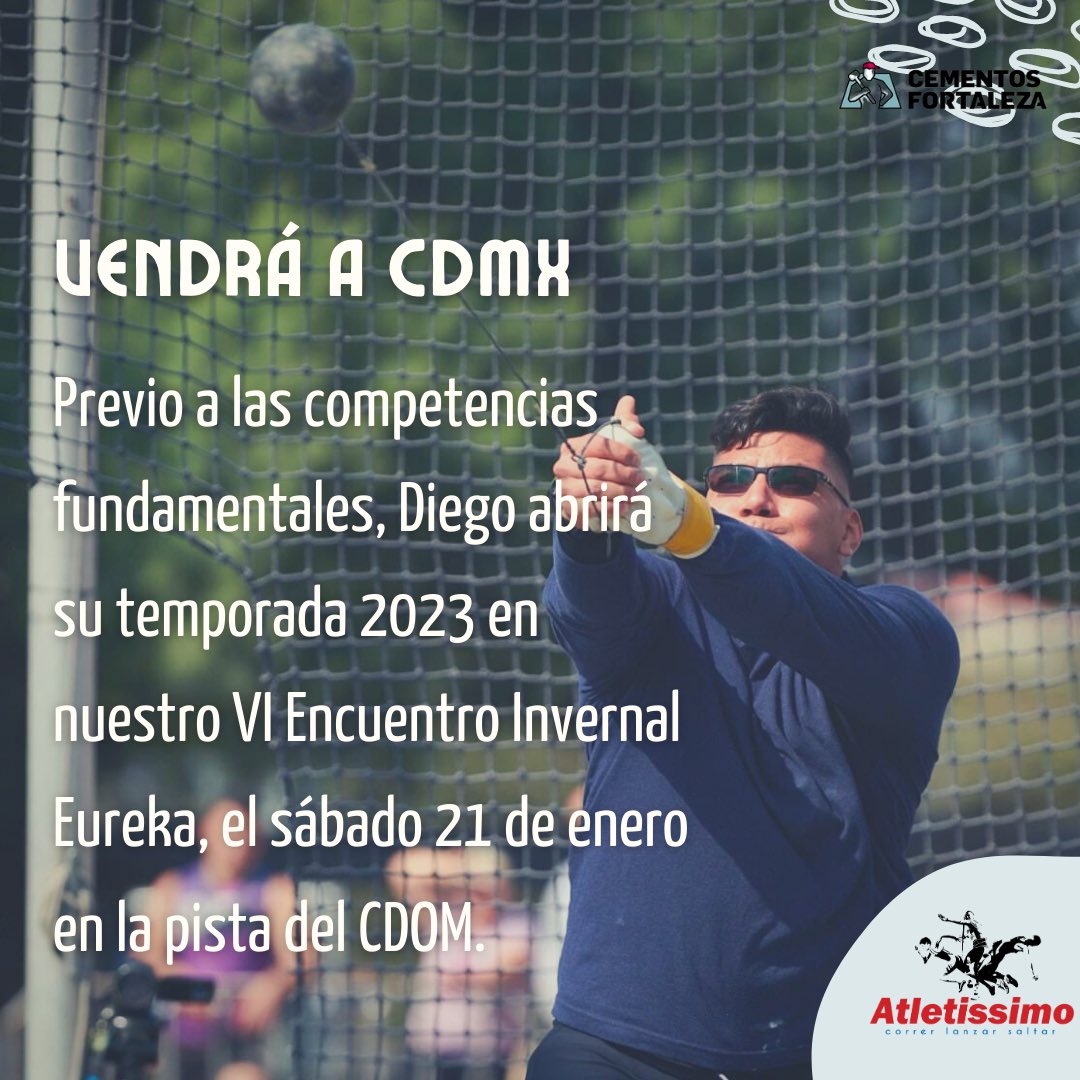 atletissimo_mx's tweet photo. Su primera competencia del 2023 será nuestro VI Encuentro Invernal Eureka, que se realizará este sábado 21 de enero en el CDOM. https://t.co/mv0NWBvLjp