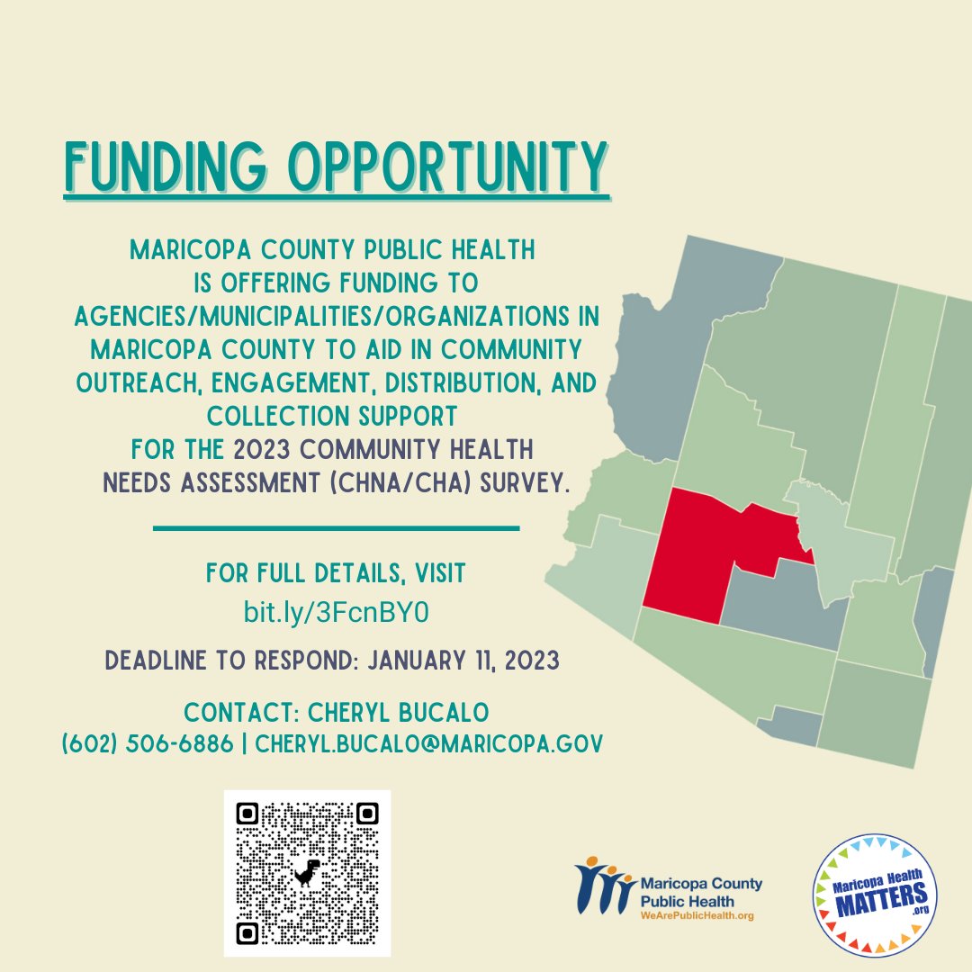 Maricopa County Public Health on Twitter "1/ Funding opportunity
