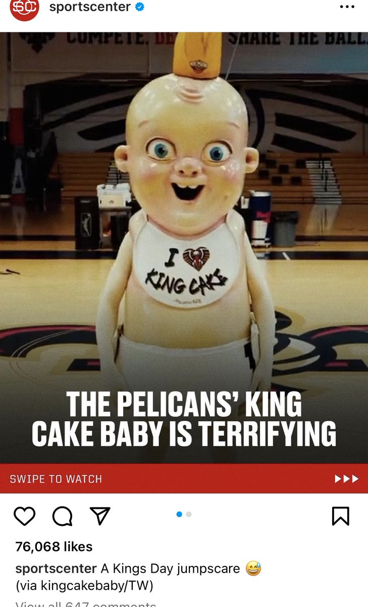 KingCakeBaby's tweet photo. Hey @SportsCenter - you just made the list 📝 https://t.co/AUboWGm9yO