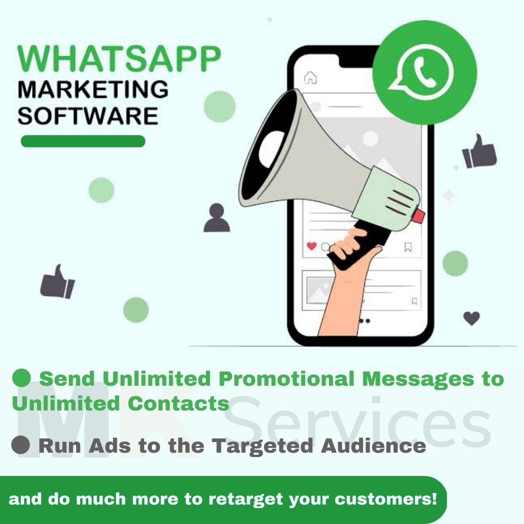 Whatsapp Marketing Software
.
.
.
#whatsappmarketing #whatsappmarketingsoftware #whatsappstatus #googleads #leadgeneration #influencermarketing #socialmediamarketing #newcustomers #targetaudience #bulksms #bulksmsmarketing #digitalmarketing