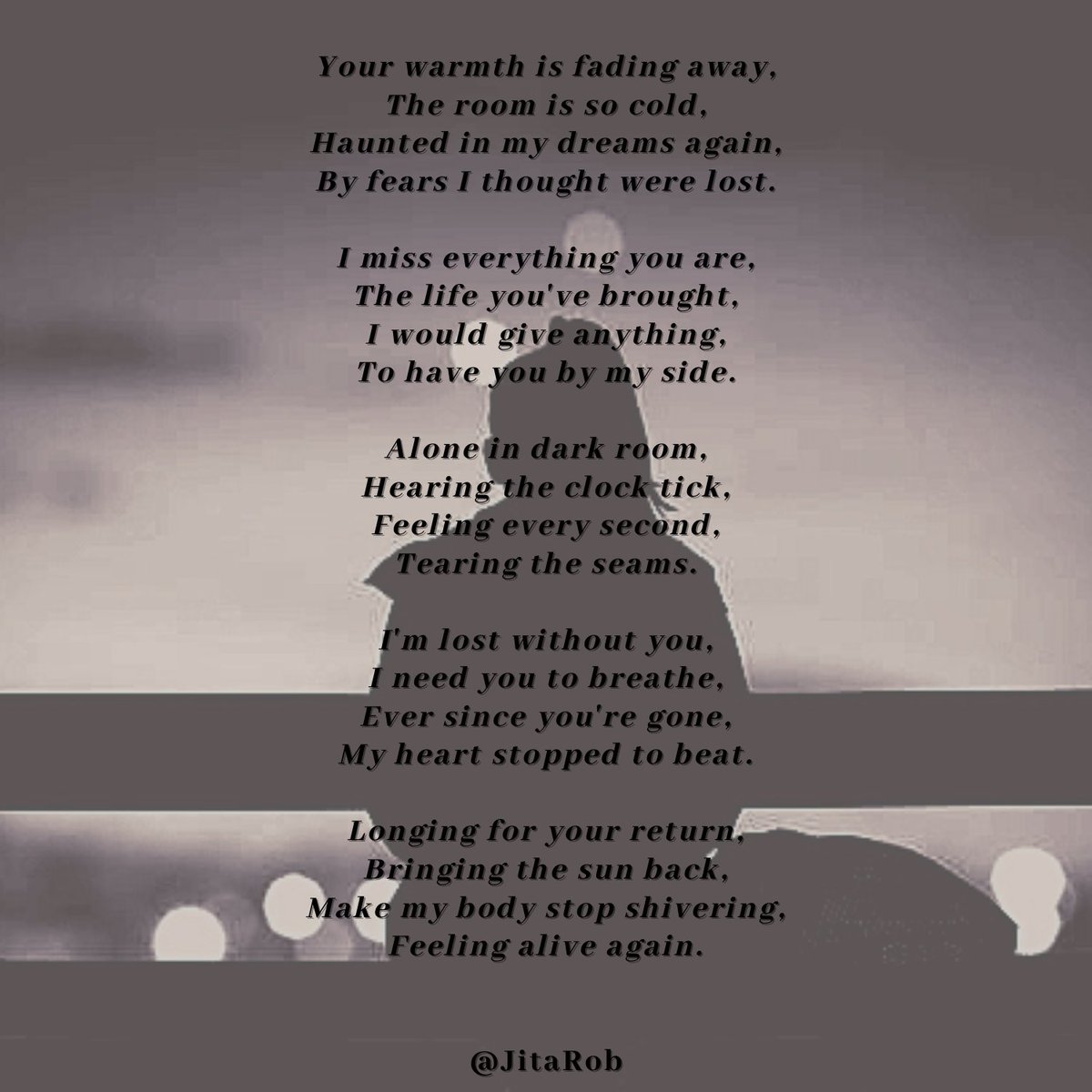 JitaRob's tweet photo. Writing mood hit me today, so here is another one 😊 I know it's been a while, but don't worry, I never stopped. 😊
#alone #love #WritingCommnunity #poetry https://t.co/tJH7tm5It5
