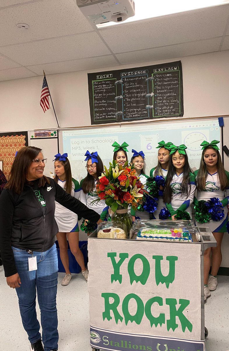 WDSlider_MS's tweet photo. Congratulations to our #StallionsUnited Teacher of The Year @jlopez_WSMS Janet Lopez!  Not only are you an amazing teacher but you are an amazing person. We are blessed to be with you at #StallionsLeadTheWay #Excellence #TeamSISD https://t.co/Ma1BmB7ees