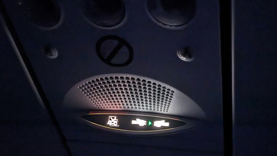 This airline finally understood that showing an always-on led of "no smoking" does not make sense.

If it's a constant rule, don't put it on a variable led..