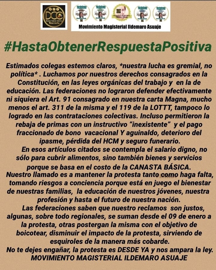 Movimiento Magisterial Barinas Ildemaro Asuaje tweet media