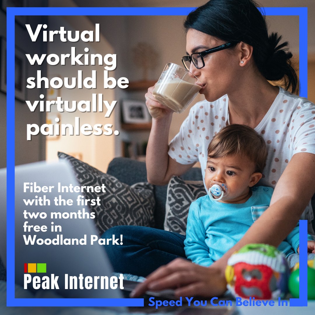 PeakWoodland's tweet image. Working at home is becoming more and more popular. Now let's make it painless with fiber speed! 🚀

Now with the first two months free in Woodland Park, Colorado! 

peakinter.net
#internet #wifi #fiberspeed #woodlandpark