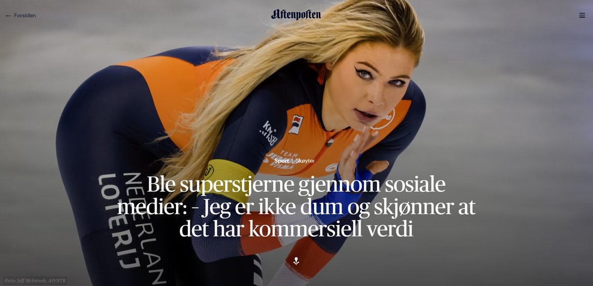 I haven't seen this big articles about speed skating in Norway since Johan Olav Koss '94🤔 @JumboVismaIce rocks at the European Championship at Hamar 🇳🇴