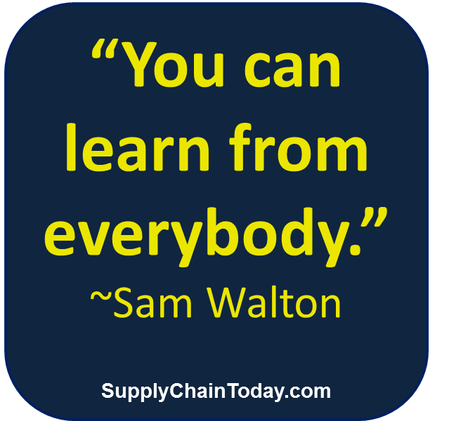SupplyChainBlog's tweet photo. Walmart Founder, Sam Walton, CEO Quotes. #supplychaintoday #SamWaltonquotes #quotes https://t.co/BJPioWc8aq