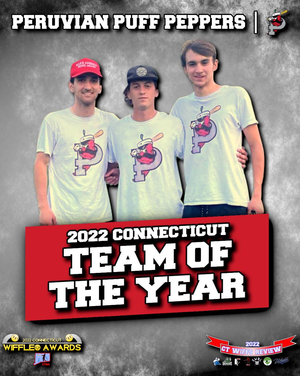 ctwlwiffle's tweet photo. To The Wiffle® State's best backyard Wiffle®Ball team: VIVA LOS PEPPERS! 🌶🌶🌶

The Peruvian Puff Peppers take the regins as the 2022 Connecticut Team of the Year!

Check out the results from the rest of the Top 15 Teams of 2022 list from the link in our bio! https://t.co/cQcdJdjbF8