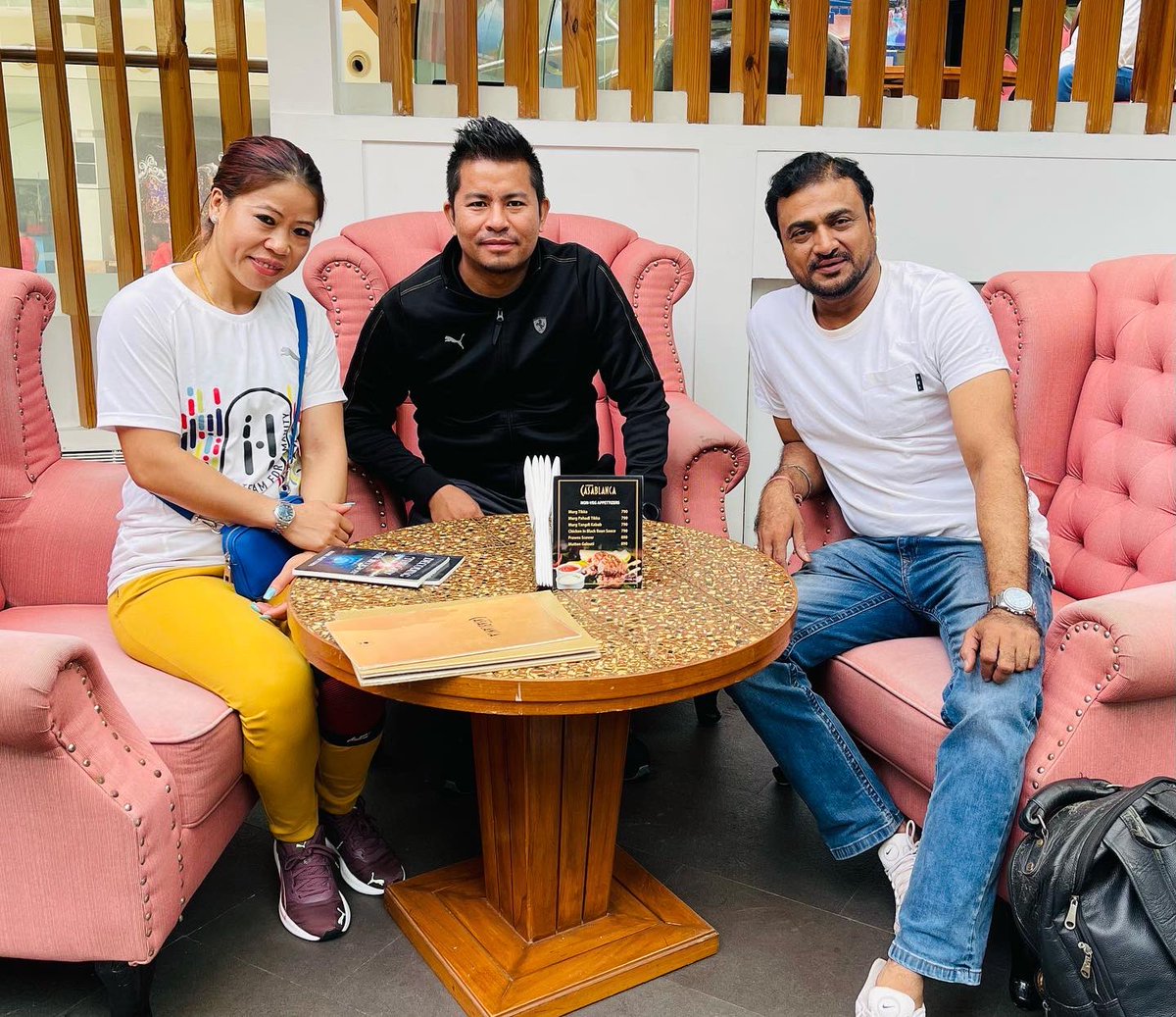 akhilrajendra's tweet photo. Truly blessed and proud to have worked with my sister and the daughter of my nation… the pride of India.. Padam Shri, Padam Bhushan and Padam Vibhushan  Mary Kom @MangteC  

@ITCSonar #Kolkata 

#AkhilRajendra
#LeavePositiveFootPrints https://t.co/wVzQm3YzBZ