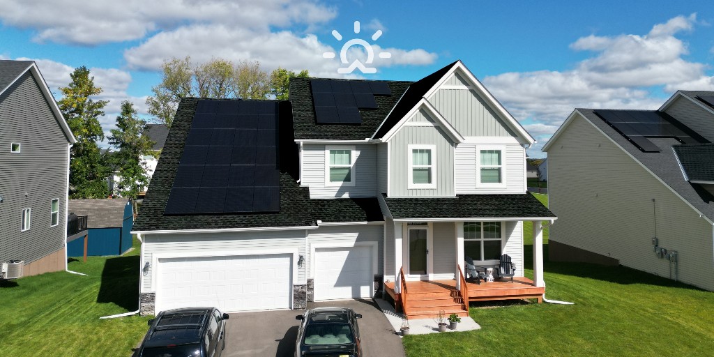 Solar - an efficient and renewable source of green energy. Exercise your green thumb ♻️ and show your neighbors how they can harness the sun's energy and own their power ☀️ ⬛ ⚡ #SolarSaves #GreenEnergy #OwnYourPower #NeighborhoodSolar