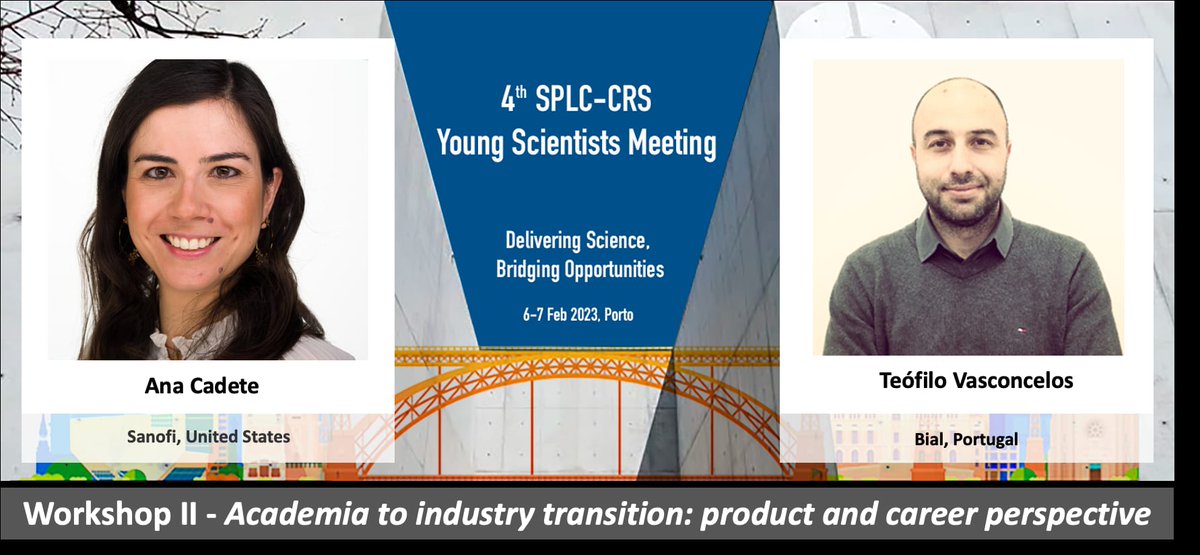 CRS_SPLC's tweet photo. A special announcement on this “Día de Los Reyes Magos”, to introduce the Workshop Session II of the 4th SPLC-CRS YS Meeting, with 2 very inspiring invited speakers from the industry, Dr.Ana Cadete &amp; Dr.Teófilo Vasconcelos. Submit your abstract: https://t.co/1p6LlTyRxI https://t.co/aSA4NWPPqh