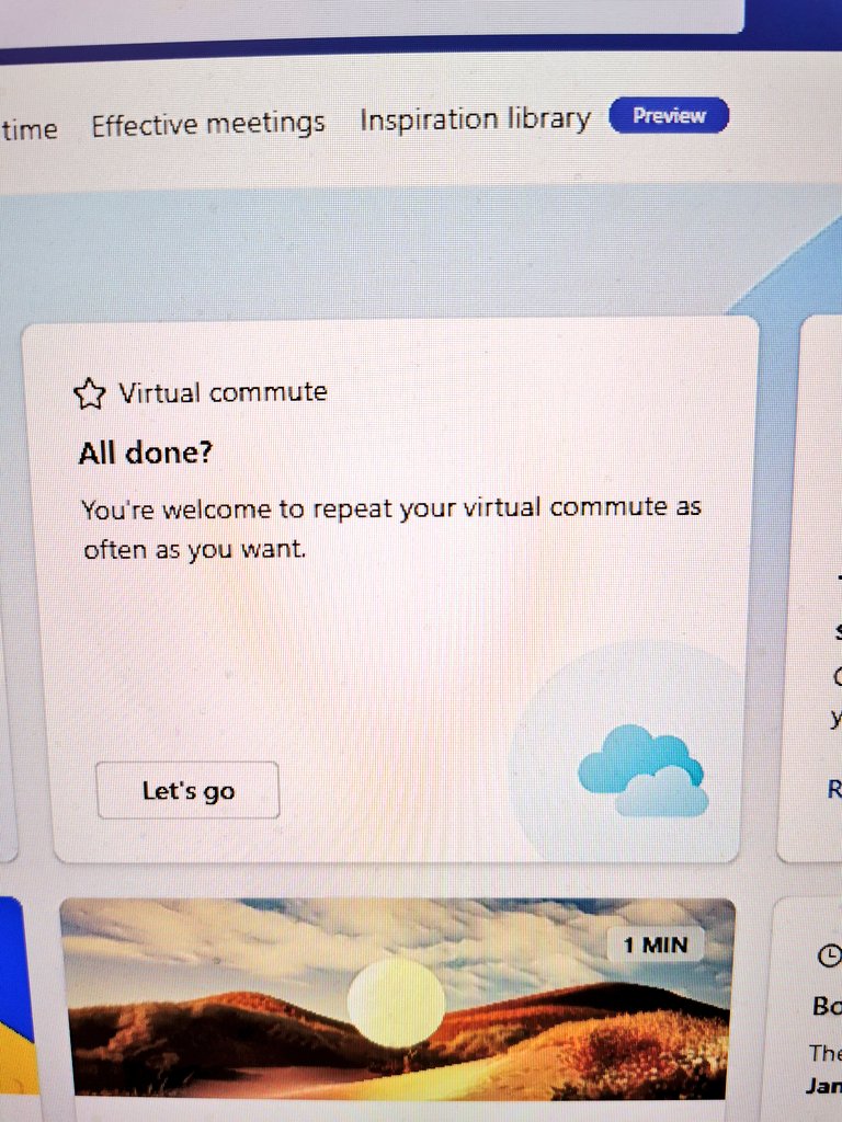 AmyRob_SCoR's tweet image. Back to work 2023 week one - complete! Just started doing a #virtualcommute 🚙to bookend my working at home week. Actually pretty good tools thanks #MicrosoftViva #homeworker