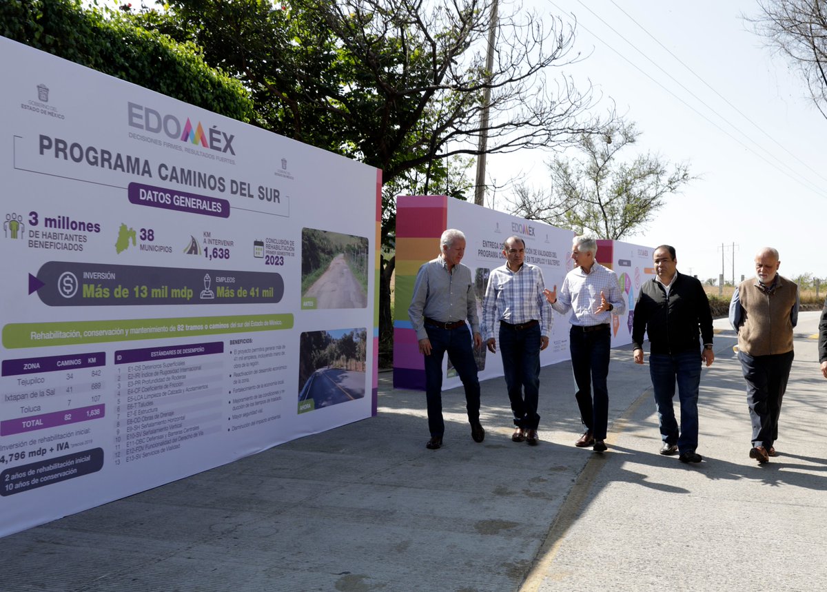 Con el Corredor Sultepec-Tejupilco y los Libramientos de Sultepec y Tejupilco que hoy entregamos, reducimos los tiempos de traslado y mejoramos la movilidad y seguridad en beneficio de los productores de la región, la cual concentra el 60% de la producción agropecuaria.
