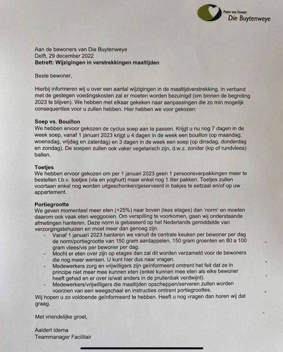 In een rijk land als Nederland. Mensonterend!