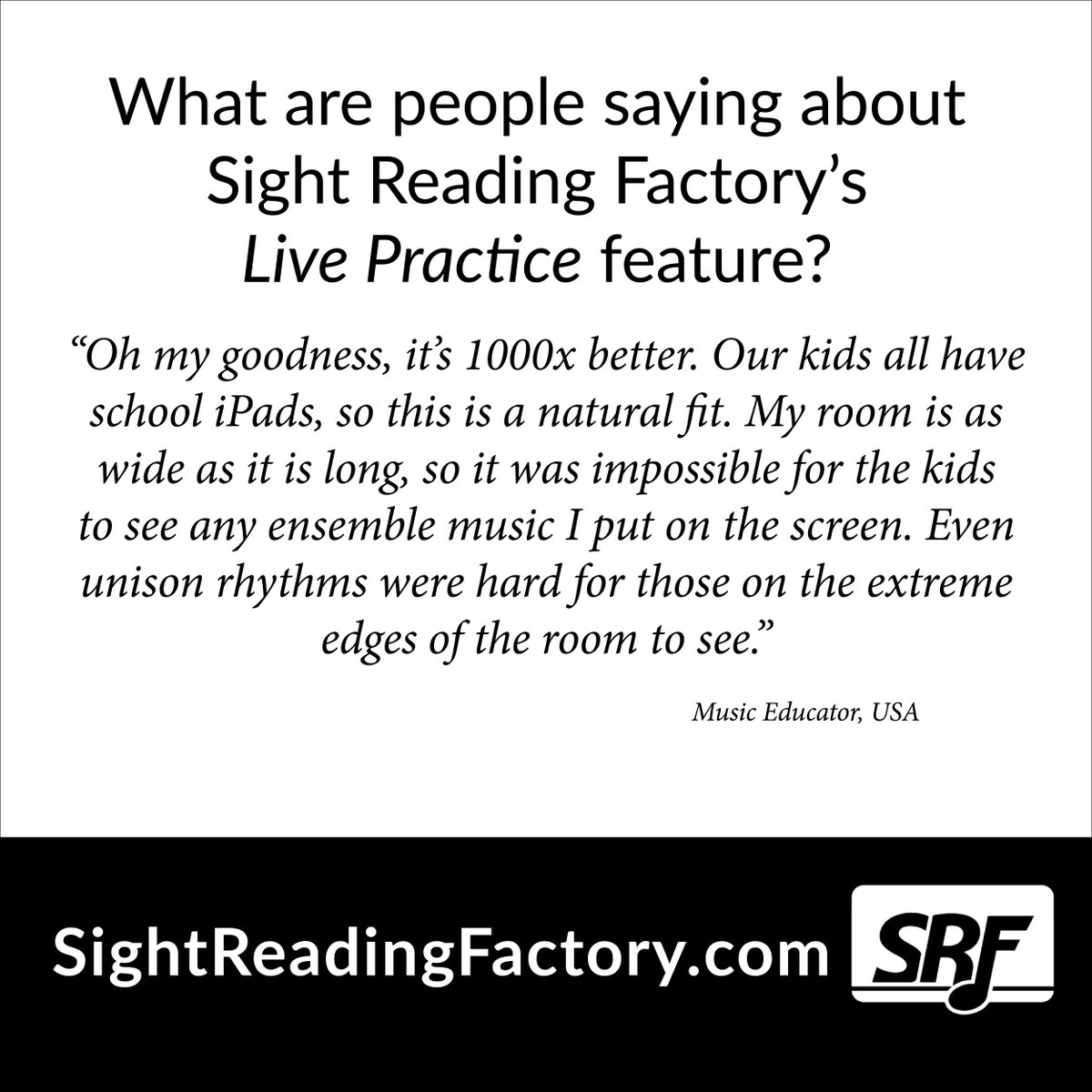 Sight_Reading's tweet image. If you haven't tried it, what are you waiting for?  Join in a LIVE demonstration at FMEA this week! See you there!
#sightreading #sightsinging #LivePractice #musiceducationmatters