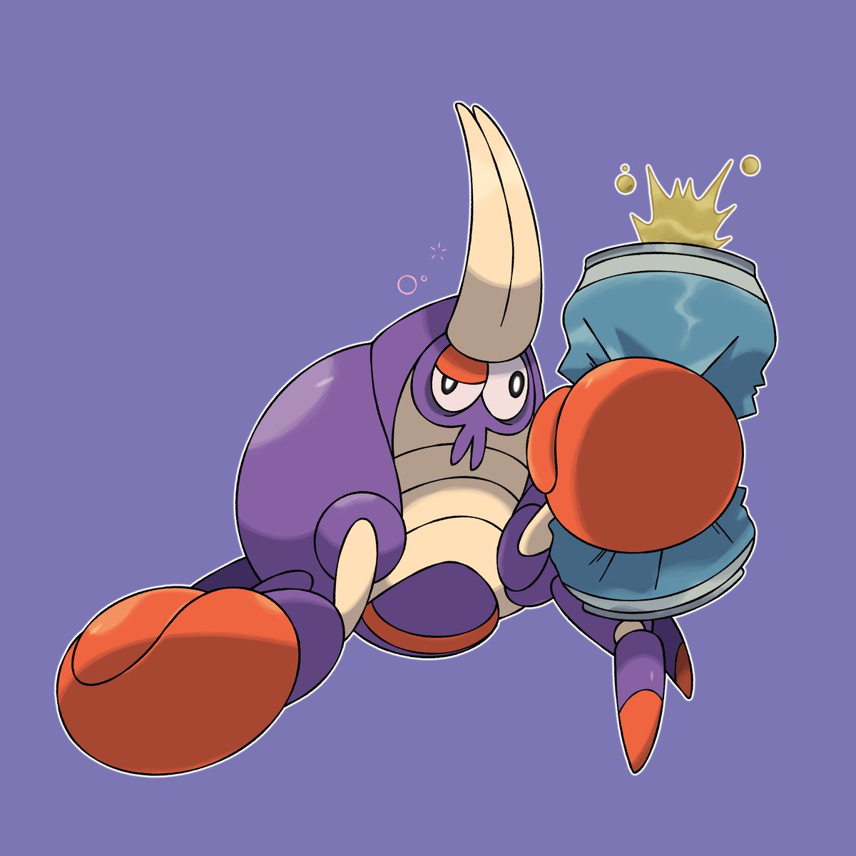 HA69369308's tweet photo. The ‘Mad Lad’ getting sloshed for the New Year. A redraw of @Notorious1upz Crabrawler from 2 years ago on my IG. 

#fakemon #Pokemon #NewYear2023 https://t.co/pZld1Mdbzl