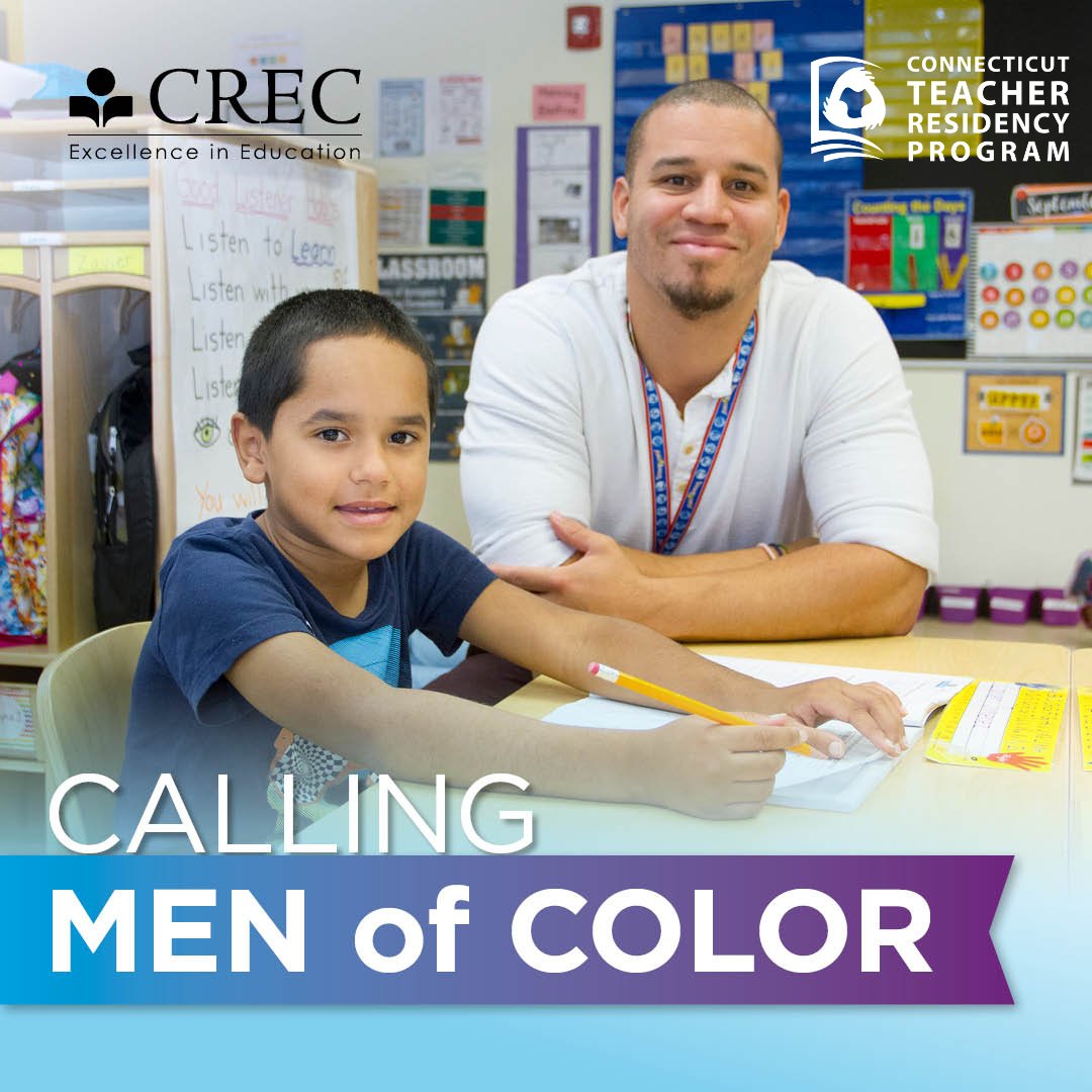CREC in partnership with CT TRP will be hosting an event to network with men of color who may already be working in the field of education or possibly interested in becoming a teacher. 

February 2nd, 2023
Dunkin’ Donuts Park
FREE EVENT
Register here: airtable.com/shriEMyXXAHA8U…