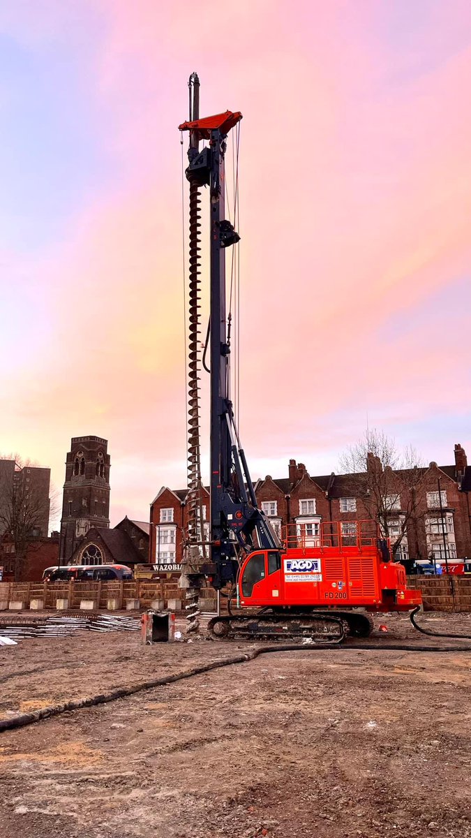 AGDEquipment's tweet photo. We’re installing 600 mm diameter #CFA piles to 24 m depth in south London with one of our NCB International FD200 #CFA #PilingRigs with tier 5 engine and experienced operator.
Available for sale or hire nationwide from UK & Ireland dealers @AGDEquipment https://t.co/XJqb0PiCRF