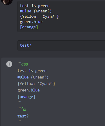TenguUK's tweet photo. @discord What's happened to the code syntax highlighting? It's stopped working in Discord Client &amp; Web Browsers (Firefox &amp; Edge). https://t.co/zukwtJNr6P