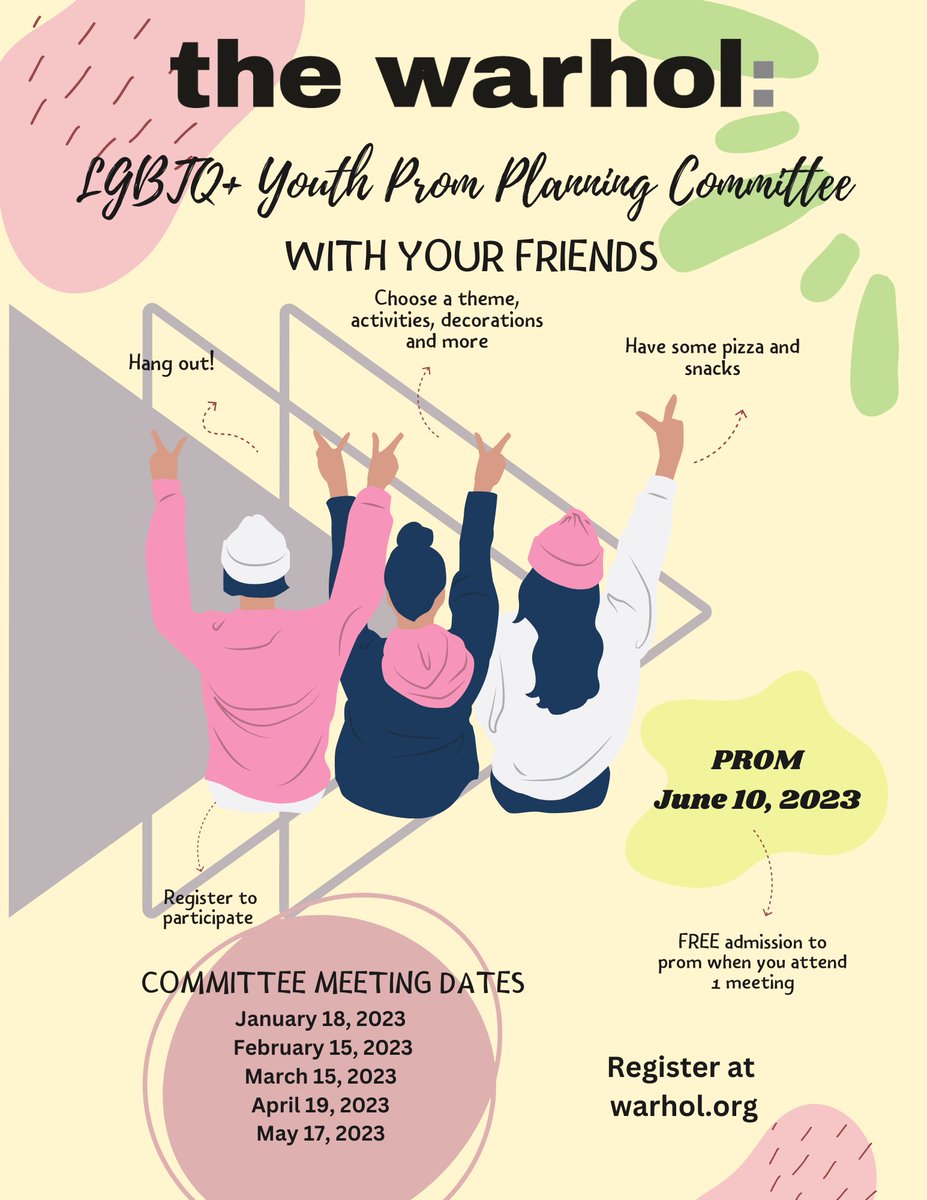 projectsilk's tweet photo. Another opportunity to use your voice! This is for the LGBTQ+ Youth Prom Planning Committee at @thewarholmuseum. We added the registration link here: https://t.co/4aVup7YaoH #pittsburgh #lgbtq https://t.co/vJ6LYIqbxt
