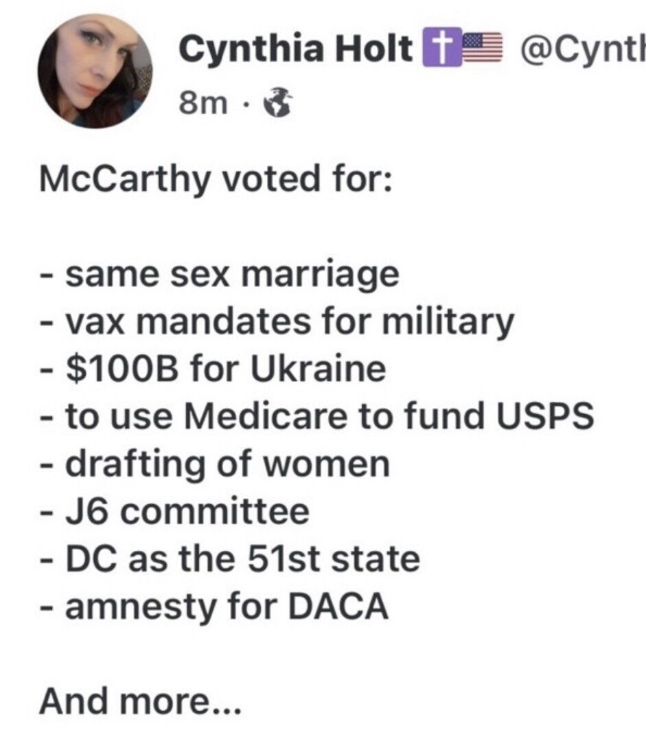 Lynda63986855's tweet image. #McCarthyisaRINO #McCarthyIsALoser #McCarthyShouldStepDown  #McCarthyMustGo #NoToMcCarthy