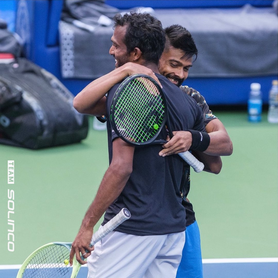 SOLINCOsports's tweet photo. Incredible tennis from Team athletes Jeevan Nedunchezhiyan & N. Sriram Bilaji! They're into the finals at the @MaharashtraOpen! LET'S GO!
πΈ cred: Sports Anon | @IndTennisDaily π
#TeamSolinco #HyperG #TourBite https://t.co/32HEFG6IGW