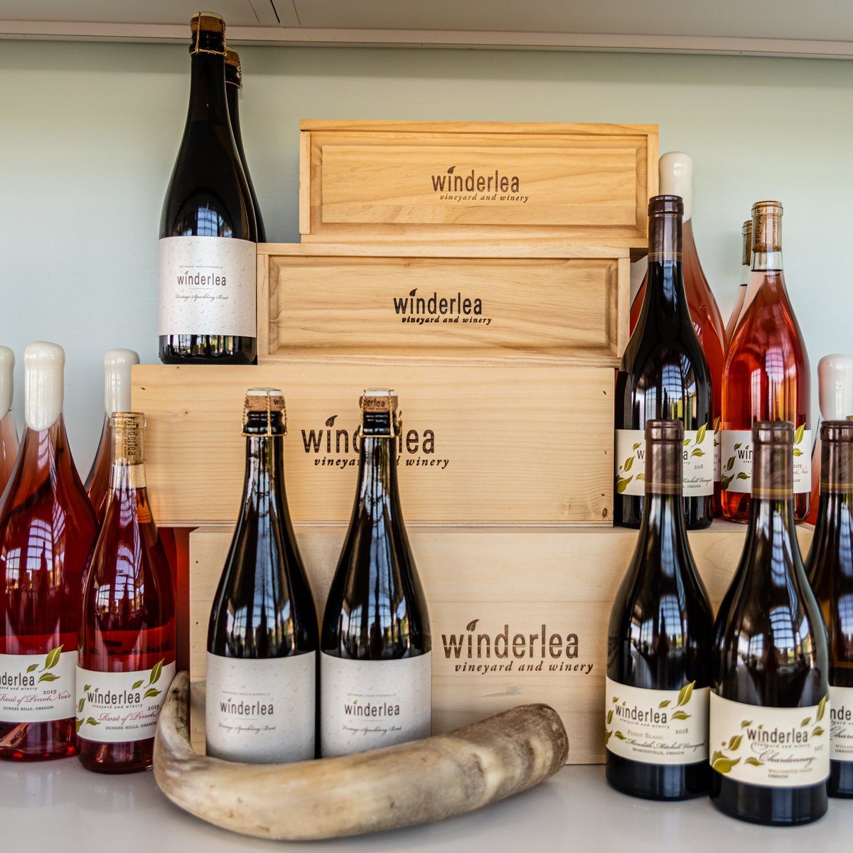 New Year's resolution: To have plenty of wine on hand at all times. 🍷 Which is your favorite? #WinderleaVineyardAndWinery #CheersingAtTheVineyard #BiodynamicWine #OrganicWine #PrivateTastings #OregonWine