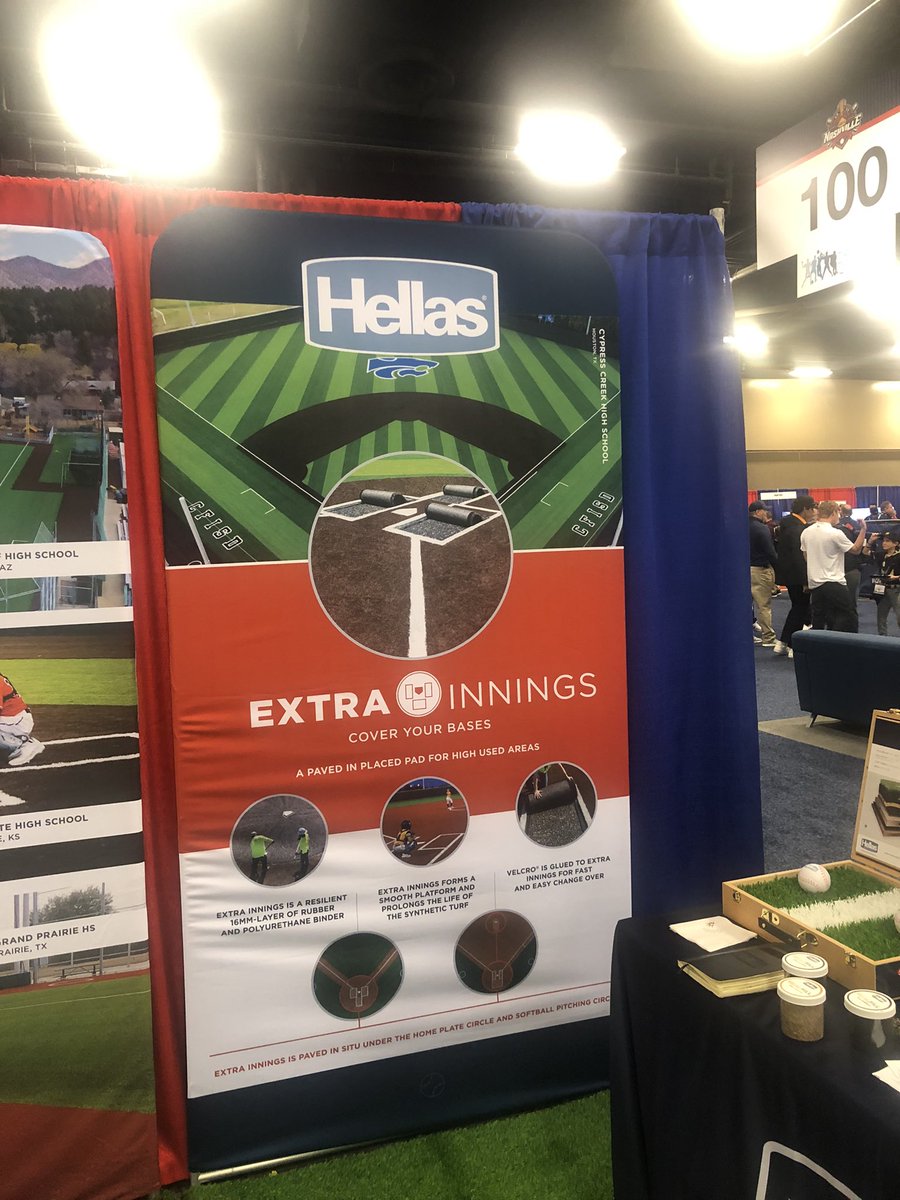 CyCreekBaseball's tweet image. We must have a pretty nice field for it to be shown off at the National Baseball Coaches Convention here in Nashville! #ABCA2023