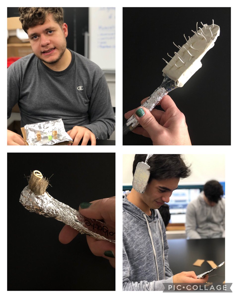 ArtDauble's tweet photo. Let’s make some sculptures out of mixed materials! What “every day” objects can you make out of the materials below?…check out what Mrs Dauble’s class created today! @CresskillMSHS #loveart #lovesculpture #lovecreating #creativity https://t.co/fQuXnYem2o