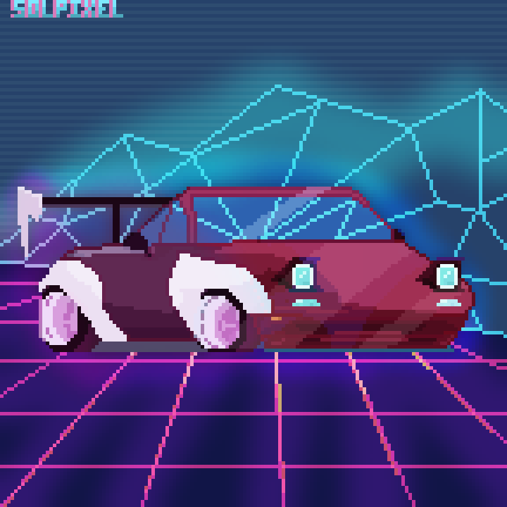 2023 pixel miata 
#pixelart #vaporwave #Miata #madewithaseprite