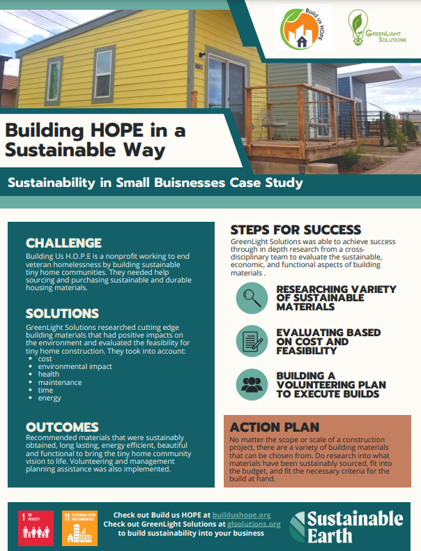 _GLSolutions_'s tweet photo. 🌎We’re proud to partner with Sustainable Earth as we feature our Student-Led Sustainability Project with Build us HOPE.
🏠Build us HOPE is a nonprofit working to end veteran homelessness by building sustainable communities.
🌍https://t.co/aLM9qux1Vw.
#GoGreenLight https://t.co/afakeGyEy4