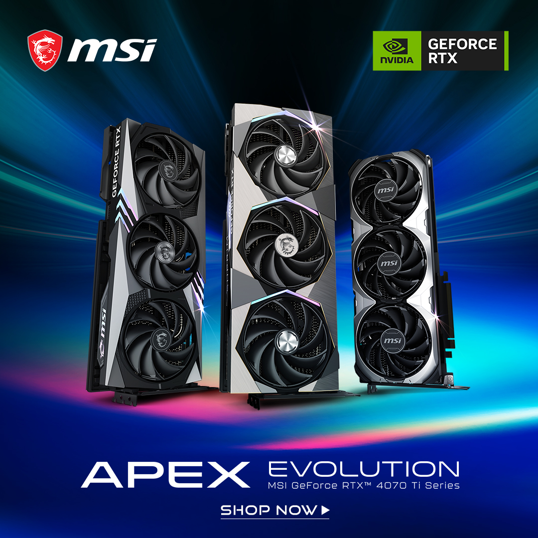 MemoryExpress's tweet image. Check out the all new @MSICanada GeFoce RTX 4070 Ti Series: bit.ly/3iqRhcl
#MemoryExpress #MSIGaming #RTX4070Ti