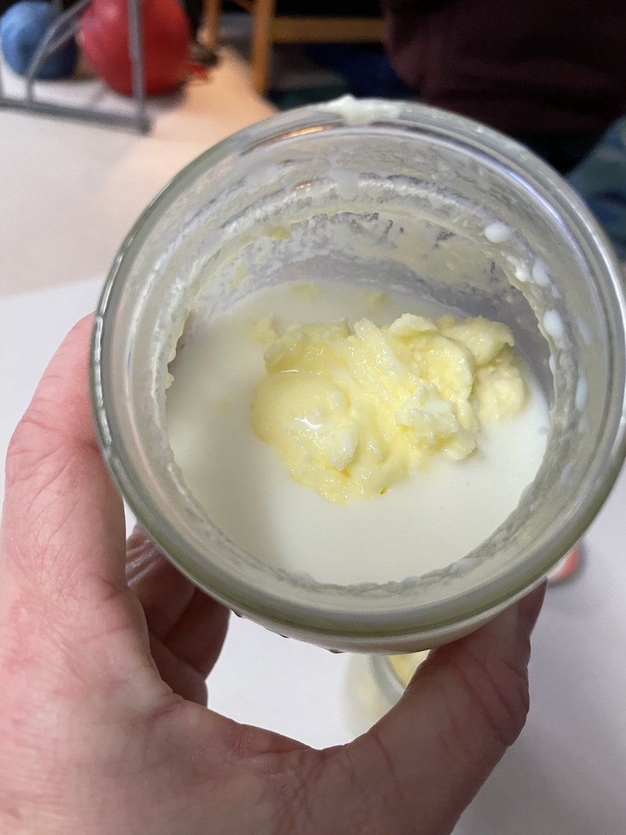 AshleyAshpenney's tweet photo. While learning about  Newfoundland Culture and subsistence economy here at Xavier Junior High, students learned to make butter from whipping cream and also made banana bread to enjoy with the fresh butter! https://t.co/taGiqQaZRR
