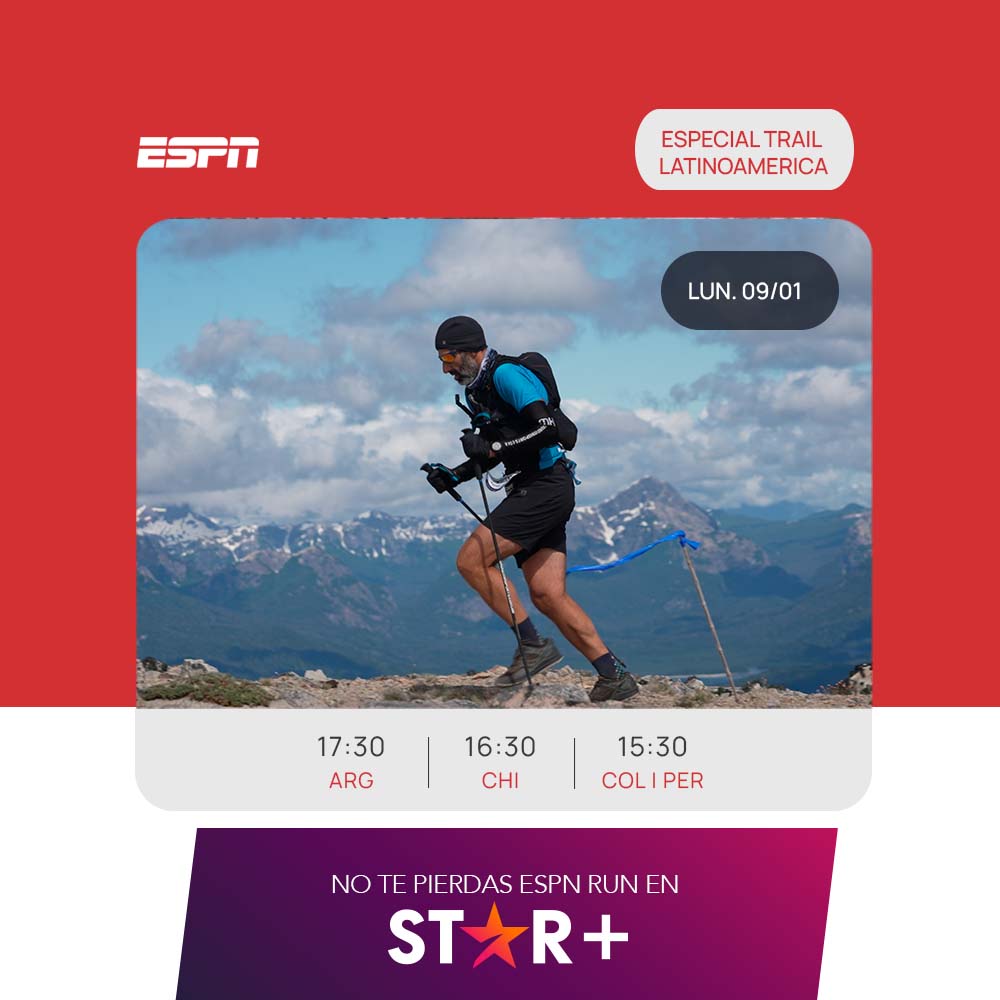 ESPNRun's tweet photo. Si te gusta el trail running, en una nueva edición de #ESPNRun te invitamos a conocer la imperdible aventura de El Cruce. 🏔️

¡Querrás estar ahí! No te lo pierdas. 🏃

#ESPNenStarPlus #RunTV https://t.co/M6MkKTHFWI