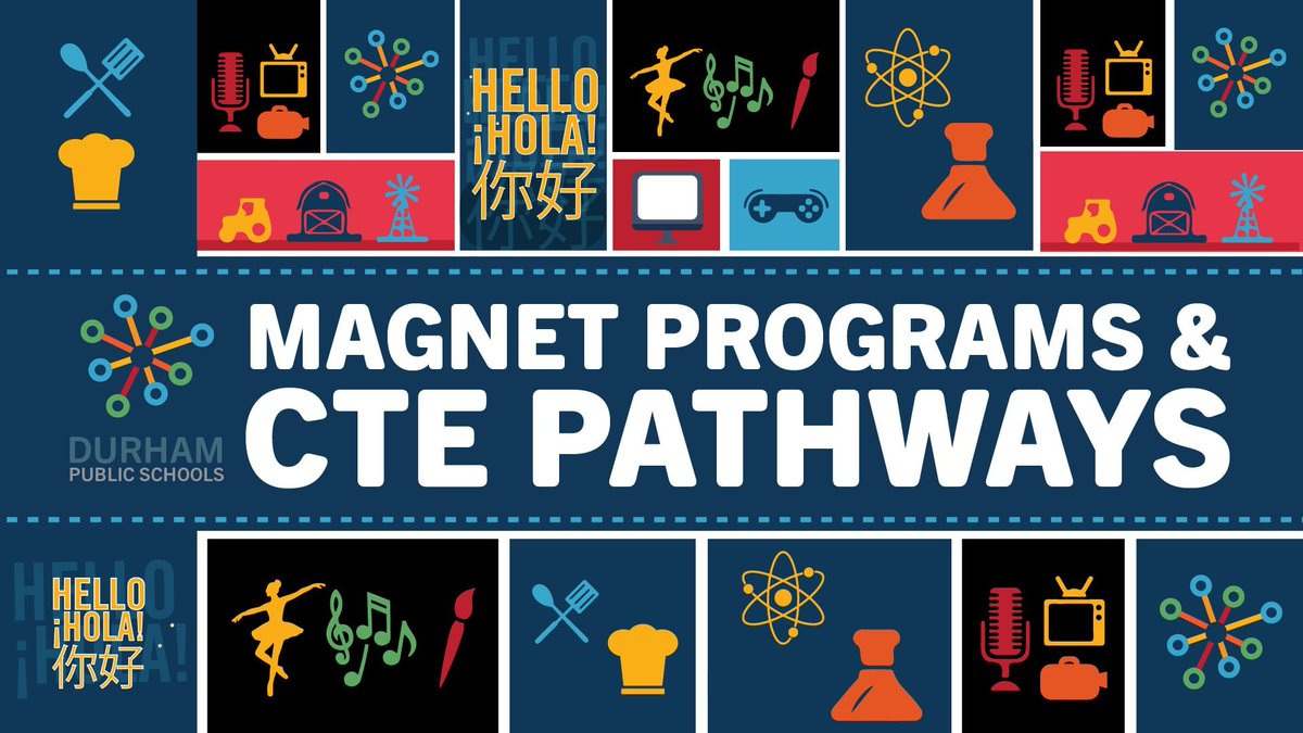 DurhamPublicSch's tweet photo. Our Magnet/CTE Pathways Lottery Application window opens on Monday, January 9, 2023. To learn more, click the link below. | #DPSMagnet #DPSCTE #Durham #WeAreDPS 
https://t.co/iQWsP6QhmH https://t.co/jNX7XhUpNZ