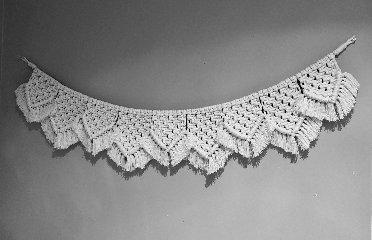 _MadeByBecca's tweet photo. The macramé hanging banner is super popular right now🥰 Get yours before they’re gone! Only two left in stock 

https://t.co/4mX1v4NPod https://t.co/0PE7yeQWVS