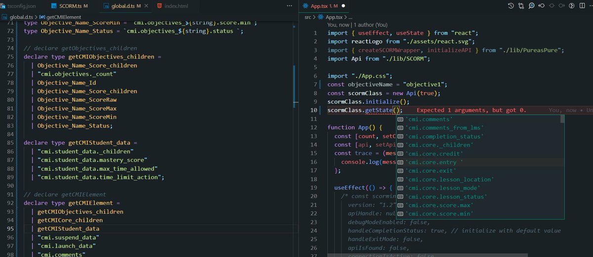 geralcantara79's tweet image. Updating the SCORM wrapper to typescript. 

i18n &apos;MX&apos; | &apos;ES&apos;
Actualizando el SCORM wrapper a typescript

#LMS #SCORM #SCORM2004 #backtothefuture #TypeScript