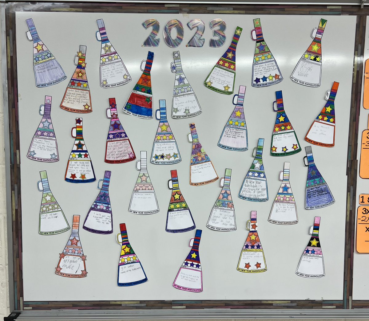 krukasmath's tweet image. Starting off 2023 with our New Year’s Matholutions! #matholutions @LomsPrincipal