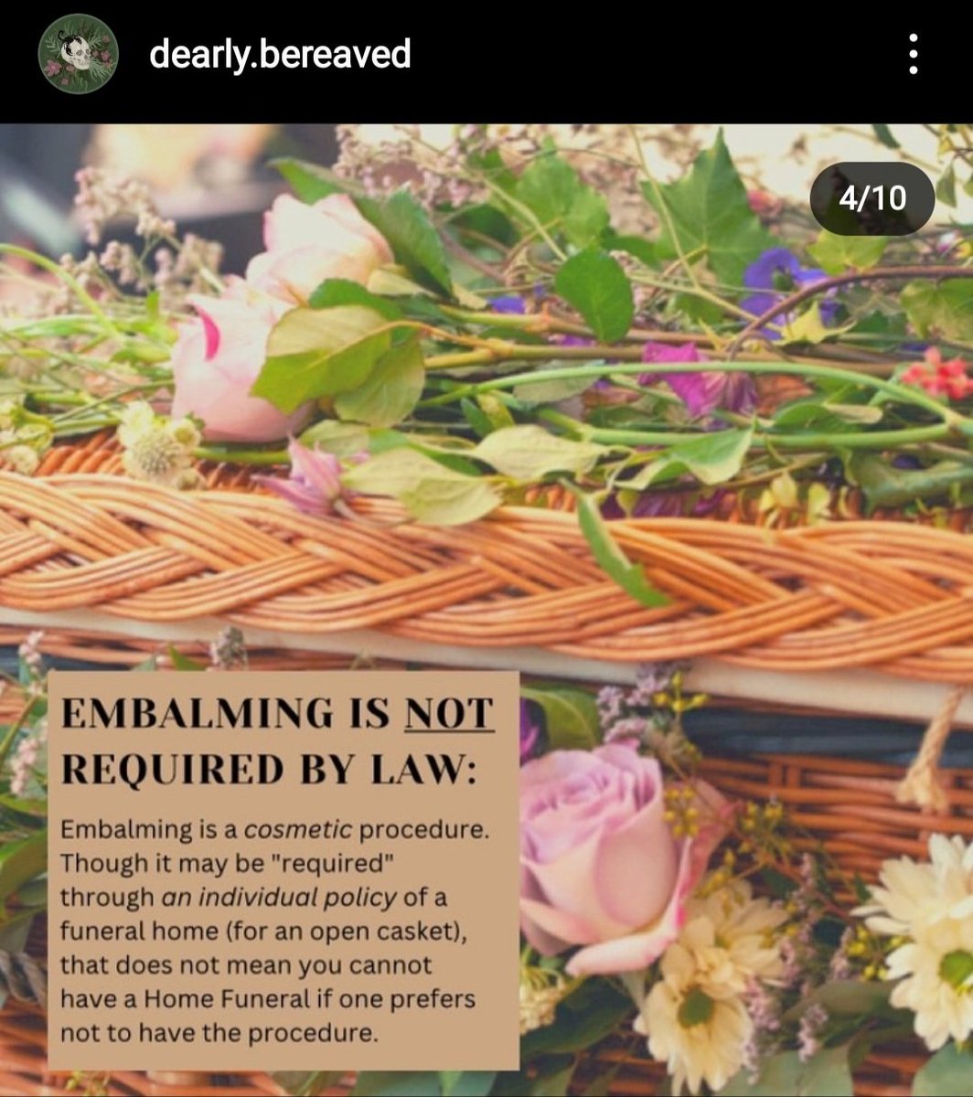 lore_chiroptera's tweet image. Great post from @/dearly.bereaved on ig about #HomeFunerals #Death #DeathCare #Embalming #DeathPlanning 🖤💀🖤