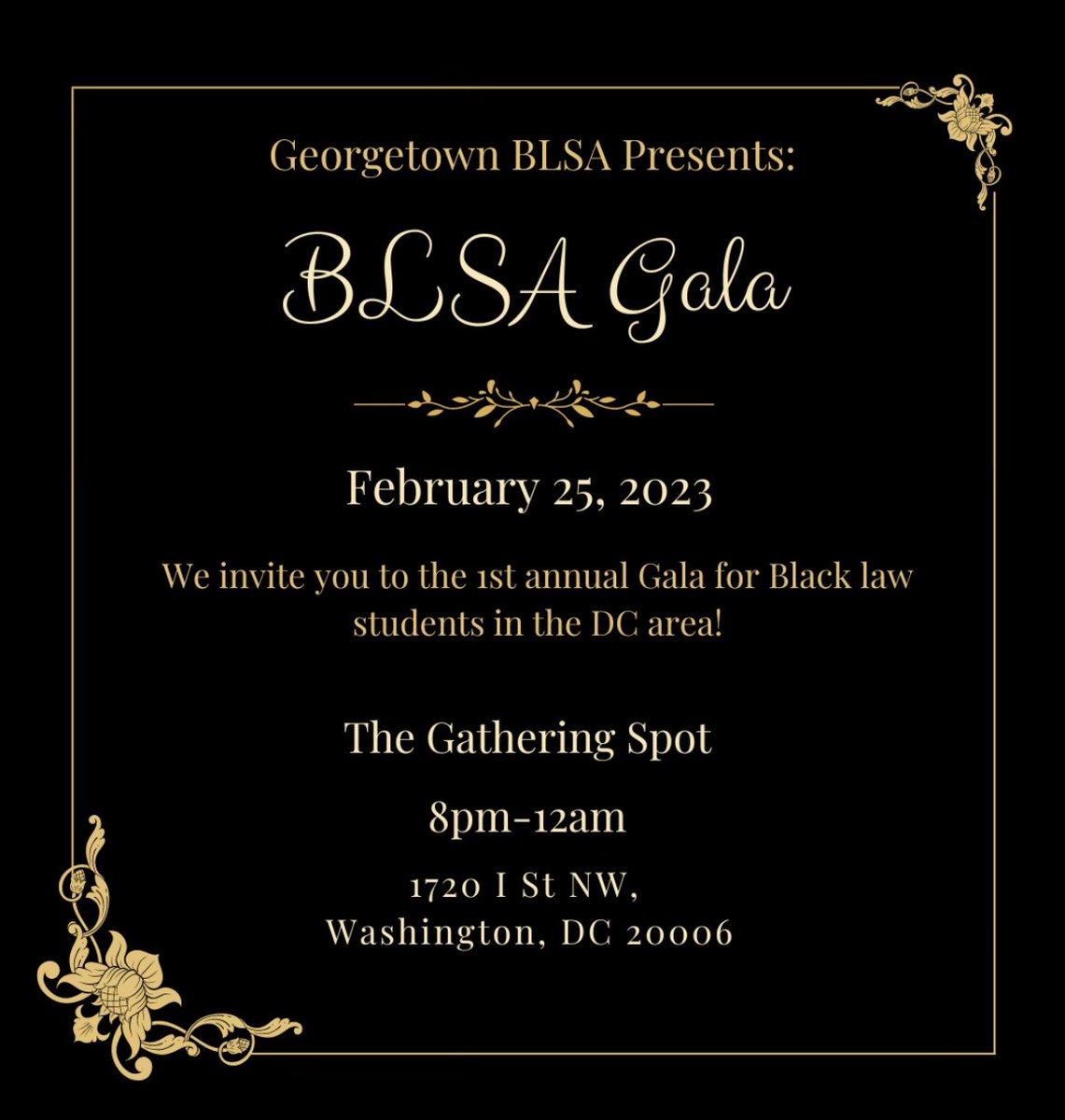 We are so excited to announce the first annual✨BLSA GALA✨
Dress to impress, bring a date, and celebrate Black History Month at this extravagant gala that you won’t want to miss! Tickets go on sale January 11th!