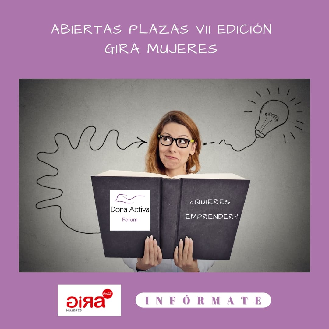 Empieza la 1ª convocatoria de la 7ª edición #GIRAMujeres de #CocaCola, un proyecto femenino para desarrollar el talento y las capacidades laborales de las mujeres.⁣⁣
⁣⁣
Únete al nuevo reto y conviértete en una #GiraMujer,
Regístrate! donaactiva.org/apuntate.html

#forumdonaactiva