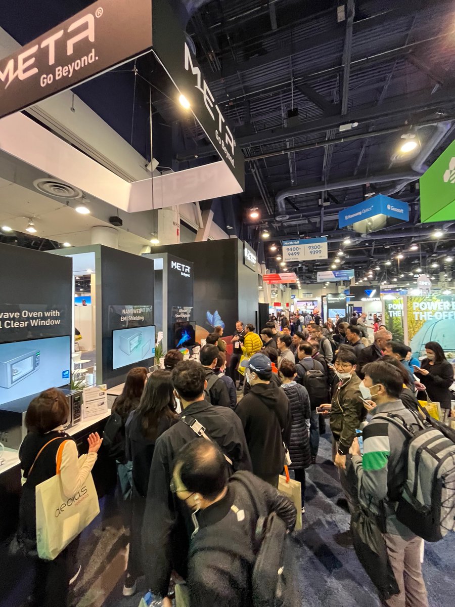 Metamaterialtec's tweet photo. It is another exciting day at #CES2023! What an honour to be the most talked about company today at @CES Visit us at booth #9417 #innovation #MMAT $MMAT #GoBeyond🦋 https://t.co/c0rNk06Ocn