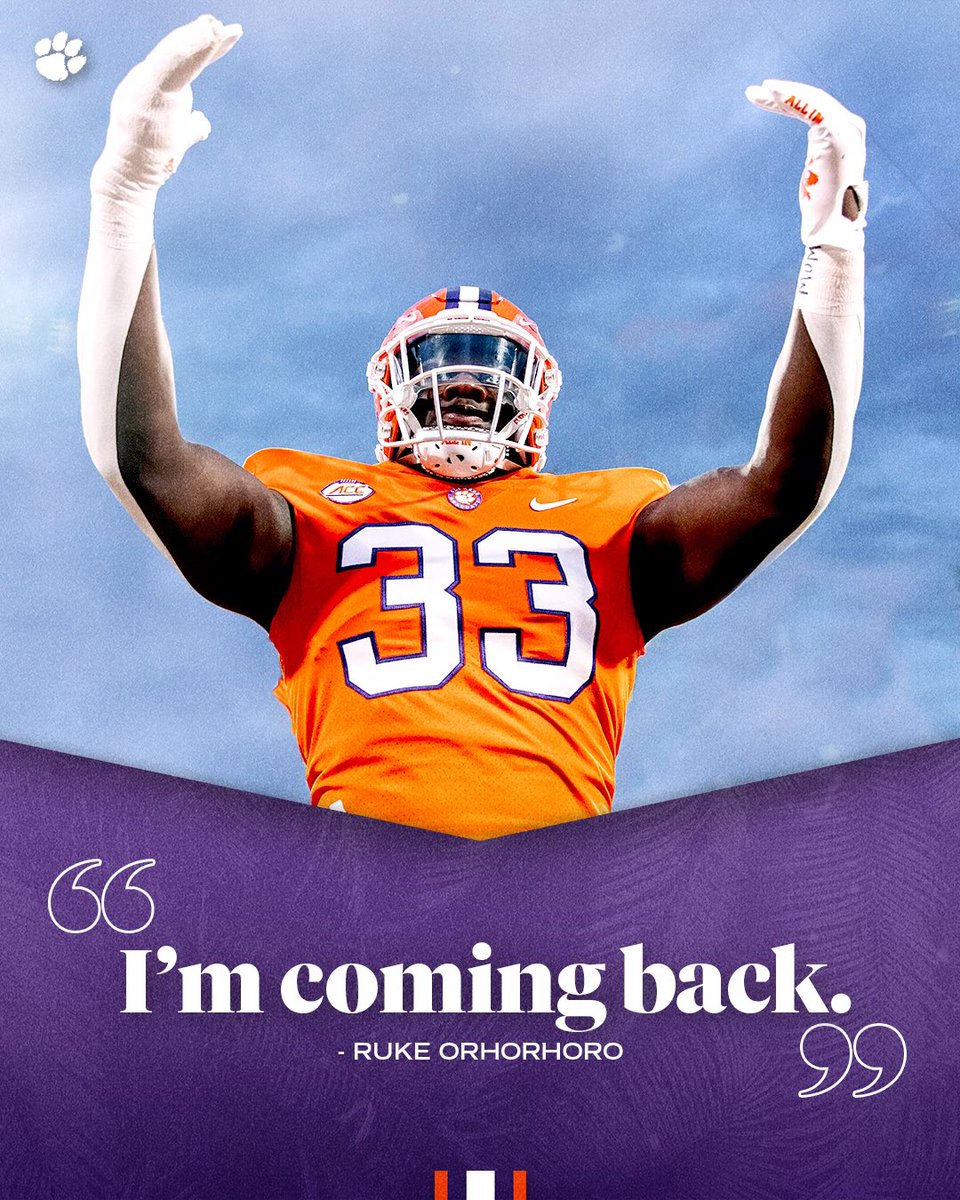 ruke33's tweet image. I love Clemson how could I leave!! One moreeeeee ✝️