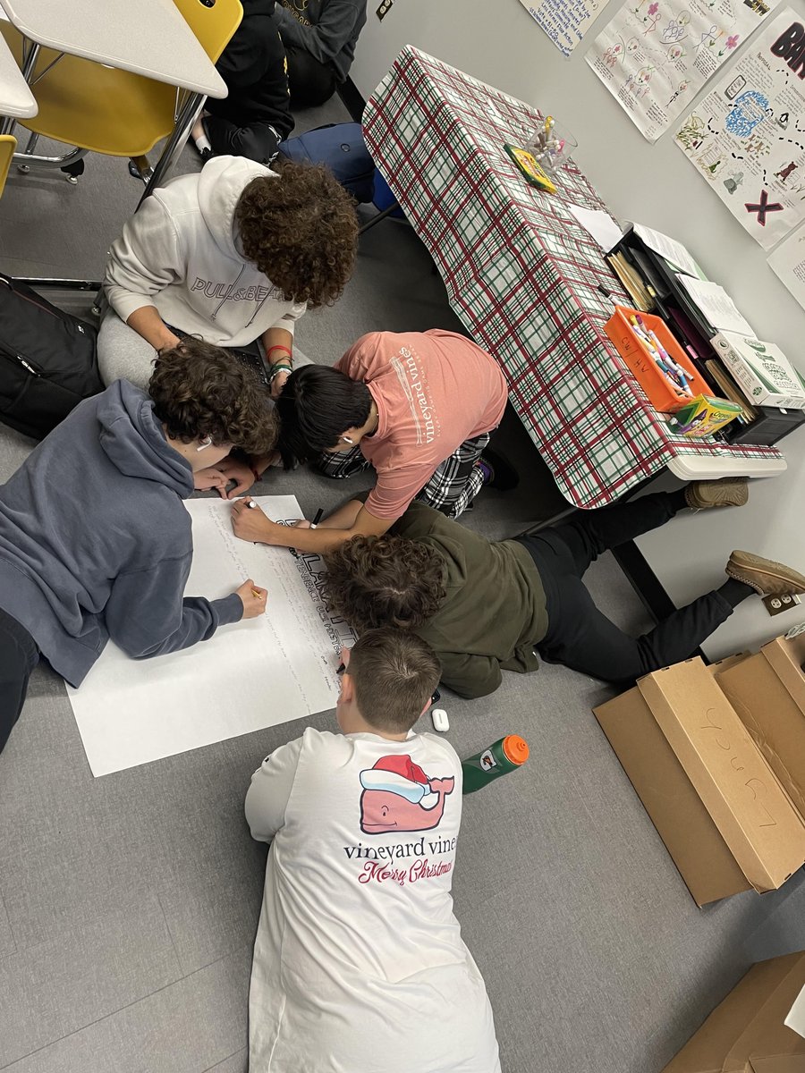 US1 students are diligently working on declaring independence from an abusive power, their teacher.