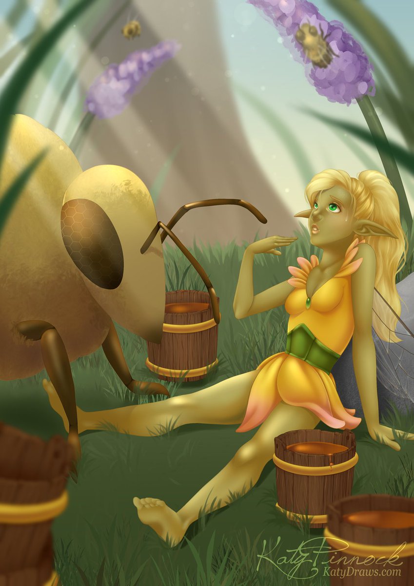 Kazibug's tweet photo. Just a bee farmer tending to her flock 🐝
#cspcontest34 
Using Clip Studio! https://t.co/1Qc6dPBacd