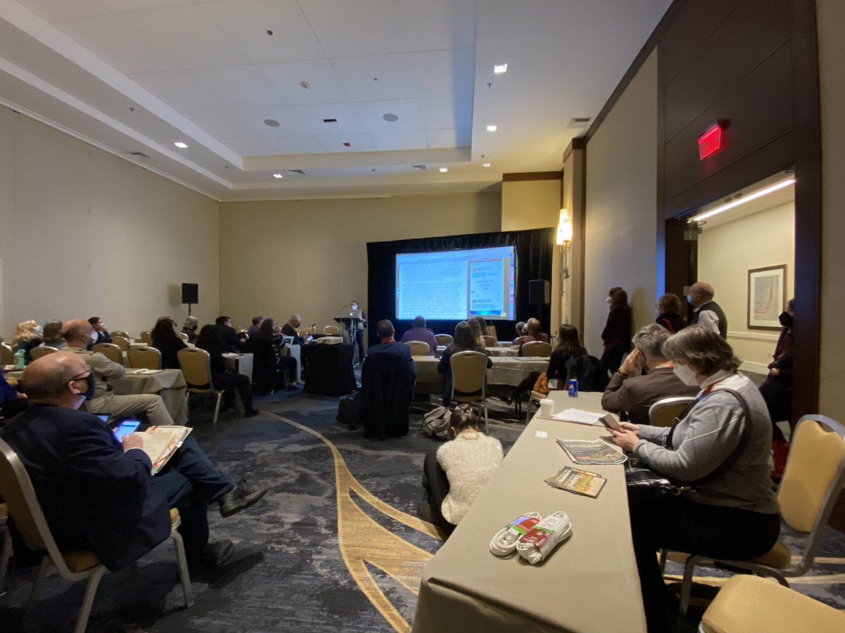 janasinakeck's tweet photo. And the room is packed when @jotis13 presents @chnm‘s Datascribe project as part of the Digital Projects Showcase #AHA23. #digitalhistory https://t.co/rcrL6uV6Vj